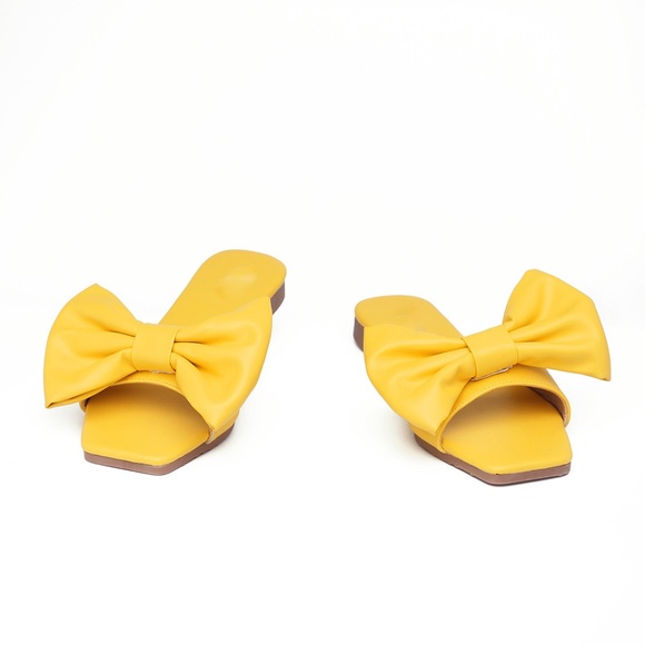 💛💛Bowtie Canary Slippers yellow 💛💛 - Picture 3 of 6